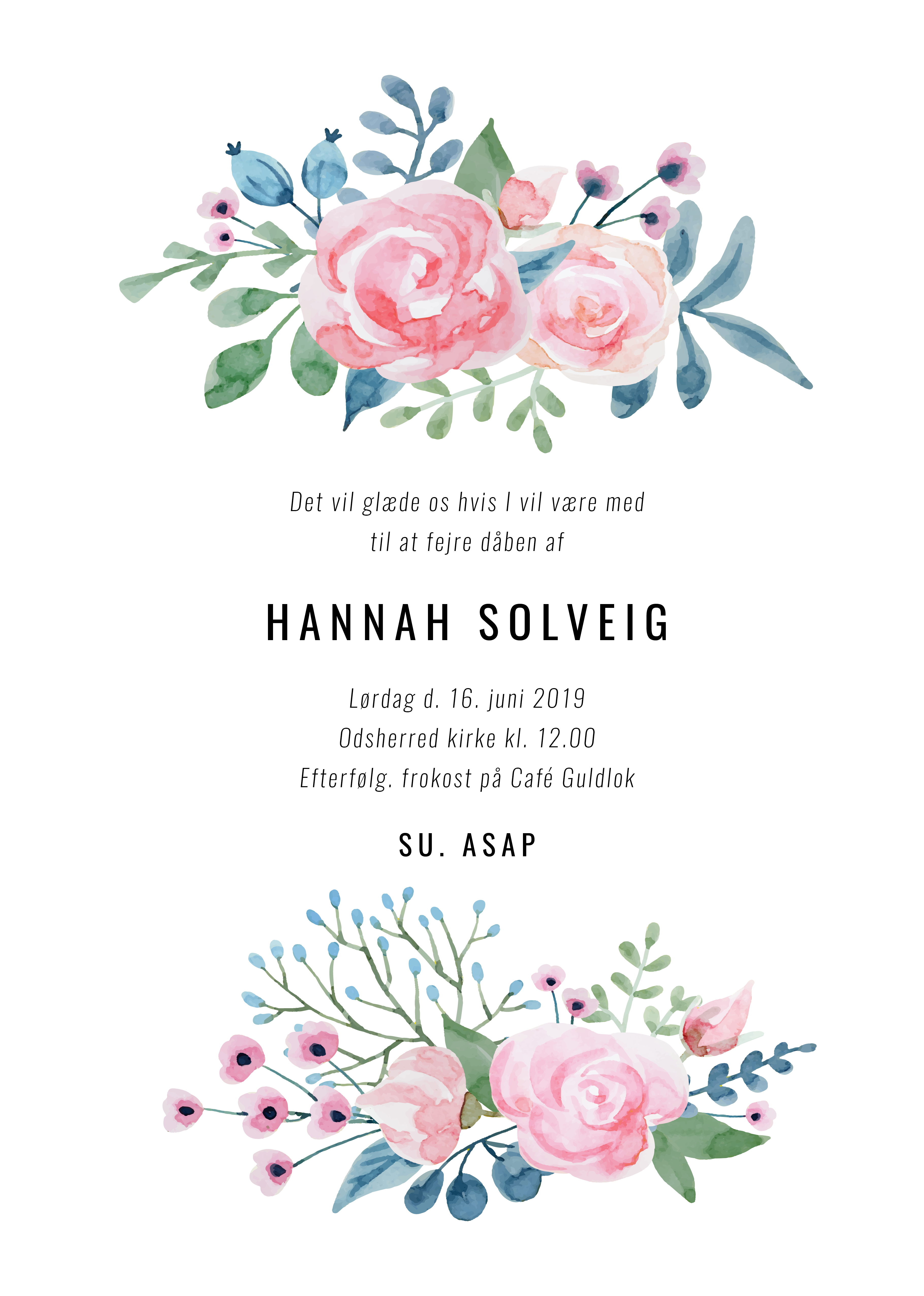 Invitationer - Hannah Solveig